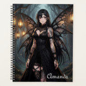 Gothic Anime Fairy Girl in Enchanted Forest Planner (Voorkant)