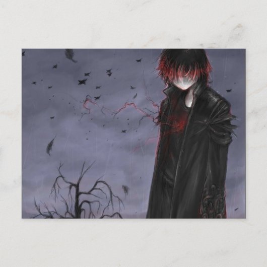 Gothic Anime Guy Briefkaart (Voorkant)