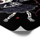Gothic Anime Skeleton Cud – Dark Valentine Kawaii  Poster (Hoek)