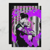 Gothic Anime Sweet 16 Kaart (Voorkant / Achterkant)