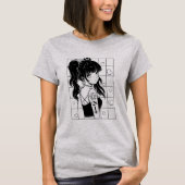 Gothic Anime Vrouw T-shirt (Voorkant)