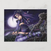 Gothic Anime Witch Briefkaart (Voorkant)