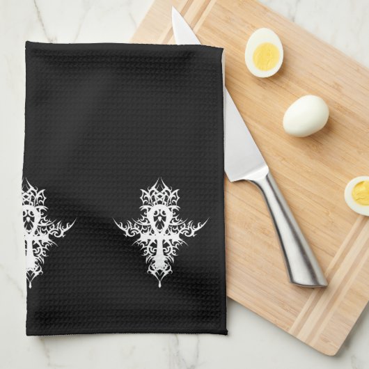 Gothic Ankh Theedoek (Quarter Fold)