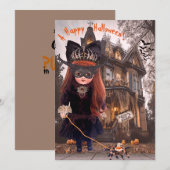 Gothic Antiek Doll Halloween Kaart (Voorkant / Achterkant)