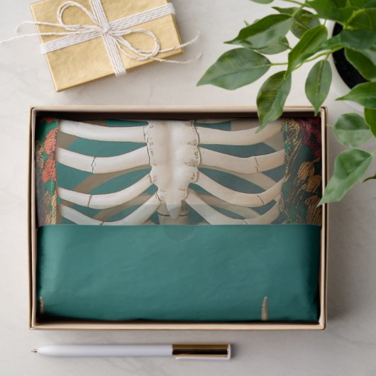 Gothic Antlers Uniek Skelet Schedel Decoupage Tissuepapier (Geschenk)