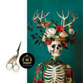 Gothic Antlers Uniek Skelet Schedel Decoupage Tissuepapier