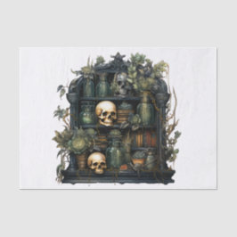 Gothic Apothecary Boekenplank voor Decoupage Tissuepapier