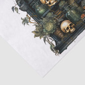 Gothic Apothecary Boekenplank voor Decoupage Tissuepapier (Detail)
