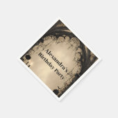 Gothic Arch Black Rose Birthday Servet (Hoek)