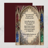 Gothic Arch Christmas Party Kaart (Voorkant / Achterkant)