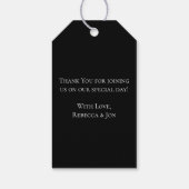 Gothic Arch Elegant Wedding Dark Black Red Cadeaulabel (Achterkant)