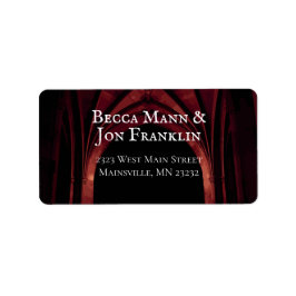 Gothic Arch Elegant Wedding Dark Black Red Etiket