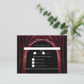 Gothic Arch Elegant Wedding Dark Black Red Feestdagenkaart (Staand voorkant)