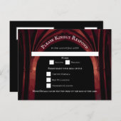 Gothic Arch Elegant Wedding Dark Black Red Feestdagenkaart (Voorkant / Achterkant)