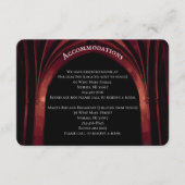 Gothic Arch Elegant Wedding Dark Black Red Informatiekaartje (Voorkant)