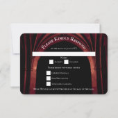 Gothic Arch Elegant Wedding Dark Black Red Kaart (Voorkant)