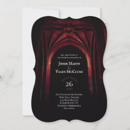Gothic Arch Elegant Wedding Dark Black Red Kaart