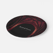 Gothic Arch Elegant Wedding Dark Black Red Papieren Bordje (Gekanteld)