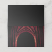 Gothic Arch Elegant Wedding Dark Black Red Plaatskaartje (Buitenkant ongevouwen)