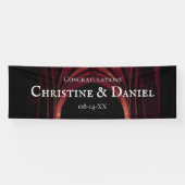 Gothic Arch Elegant Wedding Dark Black Red Spandoek (Horizontaal)