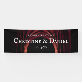 Gothic Arch Elegant Wedding Dark Black Red Spandoek