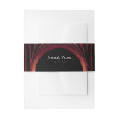Gothic Arch Elegant Wedding Dark Black Red Uitnodigingen Wikkel (Voorkant Voorbeeld)