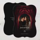 Gothic Arch Elegant Wedding Dark Save the Date Kaart (Voorkant / Achterkant)