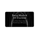 Gothic Arch Elegant Wedding Donker Zwart-wit Etiket (Voorkant)