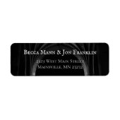 Gothic Arch Elegant Wedding Donker Zwart-wit Etiket (Voorkant)