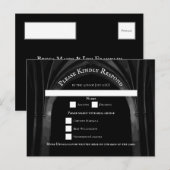 Gothic Arch Elegant Wedding Donker Zwart-wit Feestdagenkaart (Voorkant / Achterkant)