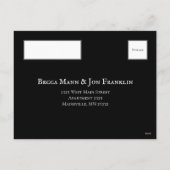 Gothic Arch Elegant Wedding Donker Zwart-wit Feestdagenkaart (Achterkant)