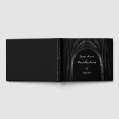 Gothic Arch Elegant Wedding Donker Zwart-wit Gastenboek (Volledig)