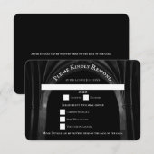 Gothic Arch Elegant Wedding Donker Zwart-wit Kaart (Voorkant / Achterkant)