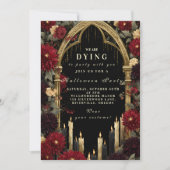 Gothic Arch kaarslicht Halloween Kaart (Voorkant)