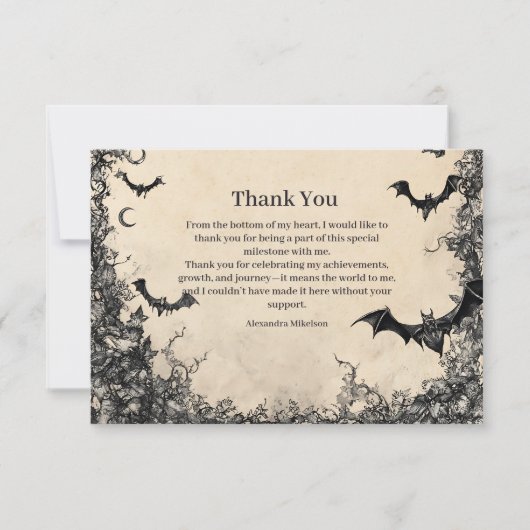 Gothic Arch Midnight Birthday Bedankkaart (Voorkant)