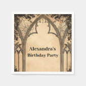 Gothic Arch Midnight Birthday Servet (Voorkant)