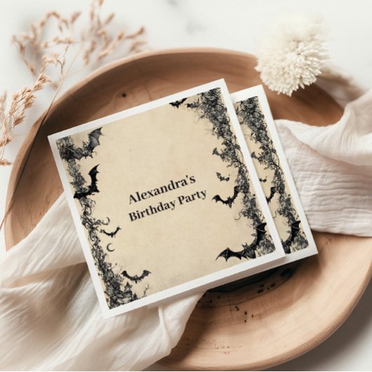 Gothic Arch Midnight Birthday Servet