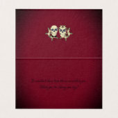 Gothic Arch Trellis en Skulls Bruiloft Dank U Kaart (Binnenkant ongevouwen)