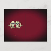 Gothic Arch Trellis en Skulls Wedding Aankondigingskaart (Achterkant)
