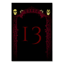 Gothic Arch Trellis en Skulls Wedding Kaart