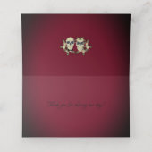 Gothic Arch Trellis en Skulls Wedding Plaatskaartje (Binnenkant ongevouwen)