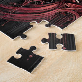 Gothic Arched Art Puzzel – ingewikkeld zwart en ro (Zijkant)