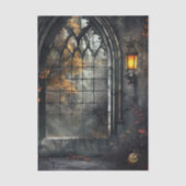 Gothic Arched Window by lamplight Decoupage Tissuepapier (Voorkant)