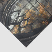 Gothic Arched Window by lamplight Decoupage Tissuepapier (Detail)