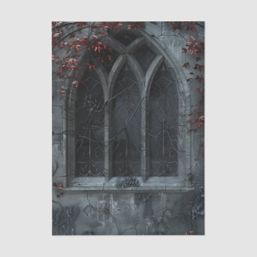 Gothic Arched Window trailing ivy Decoupage Tissuepapier (Voorkant)