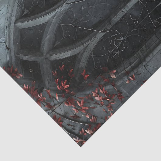 Gothic Arched Window trailing ivy Decoupage Tissuepapier (Detail)