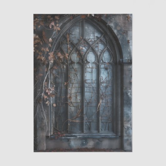 Gothic Arched Window trailing ivy Decoupage Tissuepapier (Voorkant)