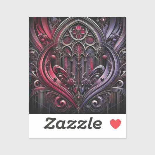 Gothic Arches Aangepaste gesneden Vinyl Sticker (Vel)