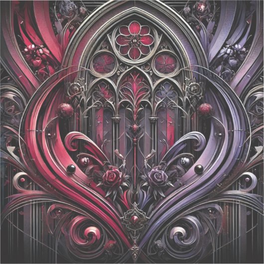 Gothic Arches Aangepaste gesneden Vinyl Sticker (Voorkant)