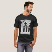 Gothic Architecture Schematics Cathedral Windows T-shirt (Voorkant volledig)